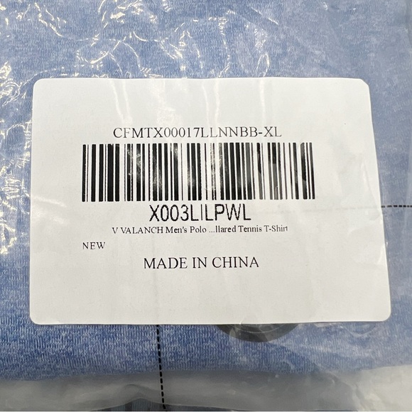 3 Pack V VALANCH Polo Shirts Sport Casual Short Sleeve Golf Moisture Wicking - Picture 6 of 8